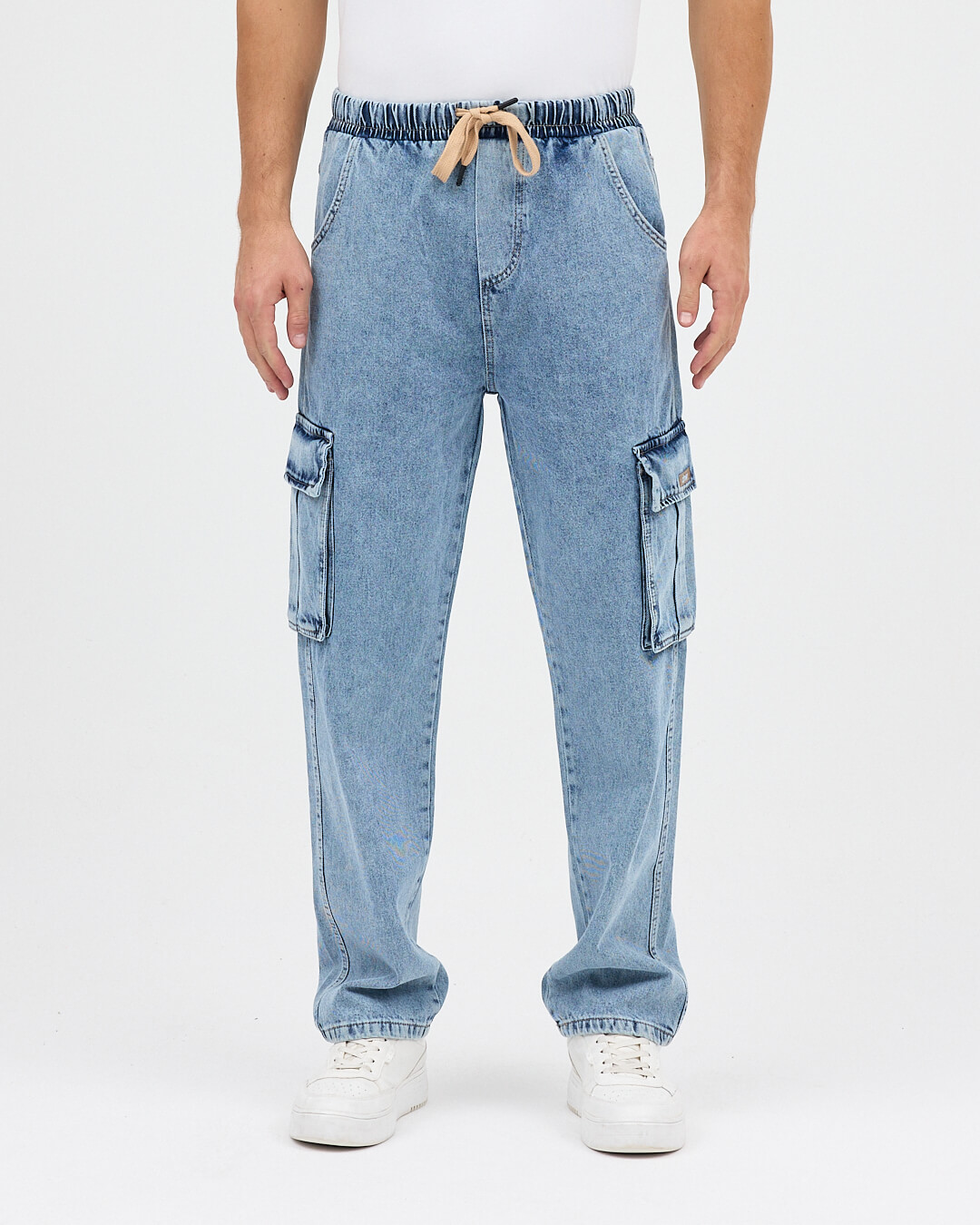 BAGGY KARGO JEAN BUZ MAVİ