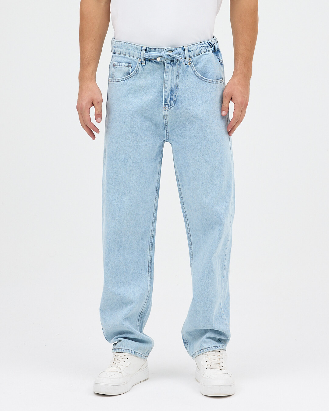 BAGGY BAĞCIKLI JEAN KAR BUZ