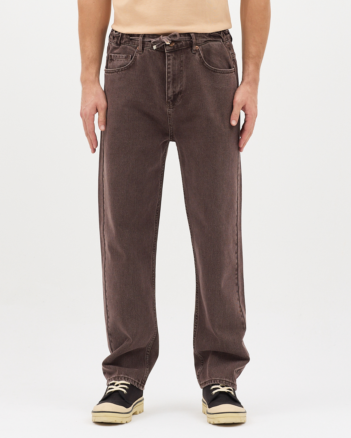 BAGGY BAĞCIKLI JEAN AÇIK KAHVE