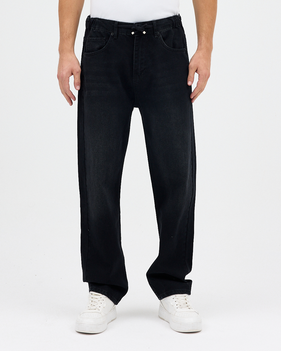 BAGGY  BAĞCIKLI JEAN TAŞ FÜME