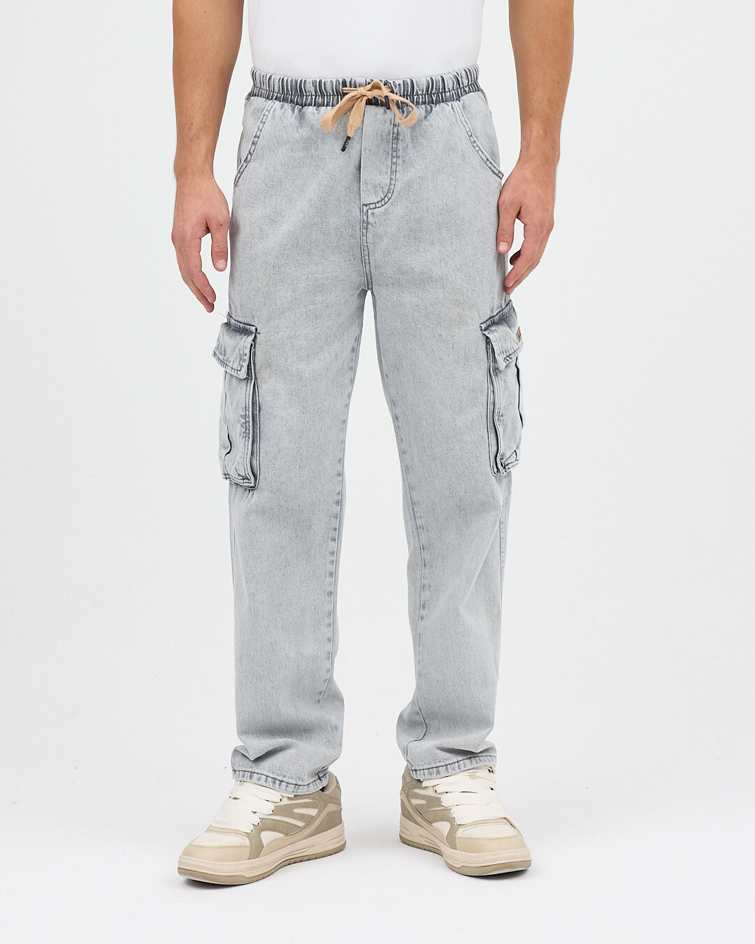 BAGGY KARGO JEAN GRİ